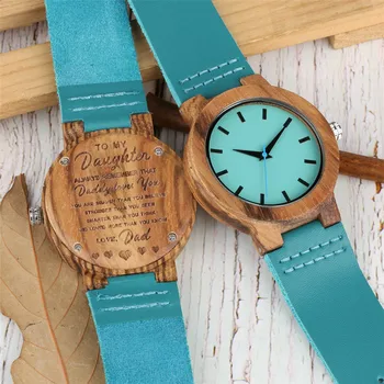 Elegant Wood Watch for Lady Personalized Engraved Words Genuine Leather Watches Fashion Blue Women's Quartz Wristwatch Female
Elegant Wood Watch for Lady Personalized Engraved Words Genuine Leather Watches Fashion Blue Women's Quartz Wristwatch Female