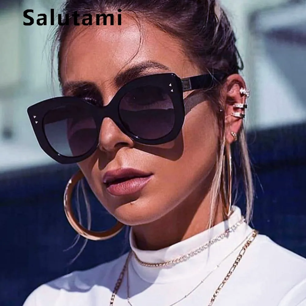 Cat Eye Women F Sunglasses 2019 Luxury Brand Alloy Rivet Vintage Sun Glasses Men Gradient Goggle Uv400 Shades Oversize Oculos
Cat Eye Women F Sunglasses 2019 Luxury Brand Alloy Rivet Vintage Sun Glasses Men Gradient Goggle Uv400 Shades Oversize Oculos