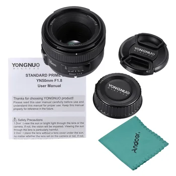 YONGNUO YN50mm F1.8 Large Aperture AF Auto Focus FX DX Full Frame Lens for Nikon + Andoer Cleaning Tool Screen Glass
YONGNUO YN50mm F1.8 Large Aperture AF Auto Focus FX DX Full Frame Lens for Nikon + Andoer Cleaning Tool Screen Glass