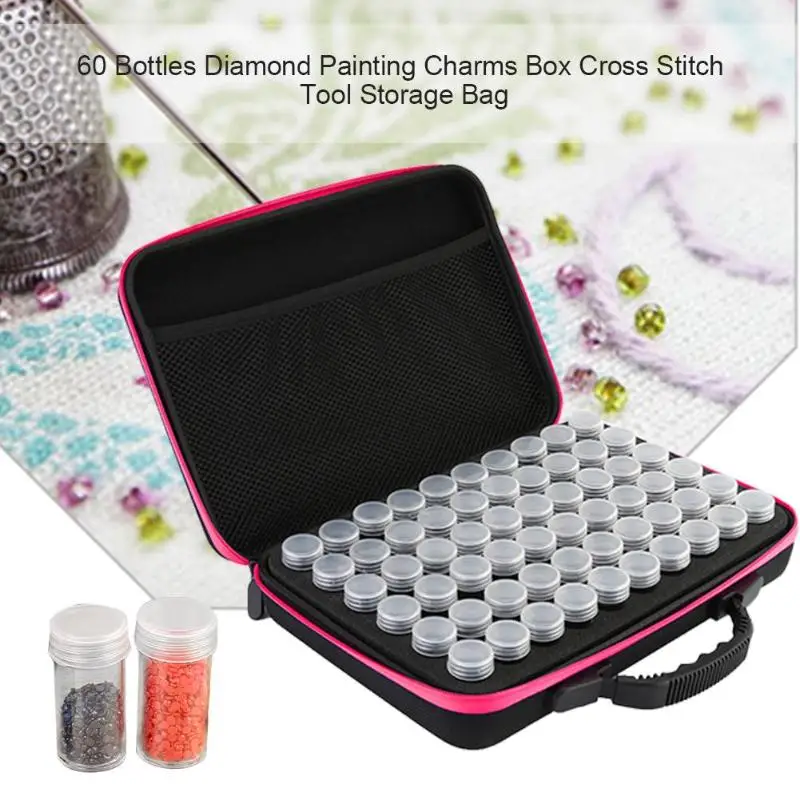 60 Bottles Diamond Painting Charms Box Cross Stitch Tool Storage Hand Bag Including 1 Storage Box and 60pcs Mini Bottles
60 Bottles Diamond Painting Charms Box Cross Stitch Tool Storage Hand Bag Including 1 Storage Box and 60pcs Mini Bottles
