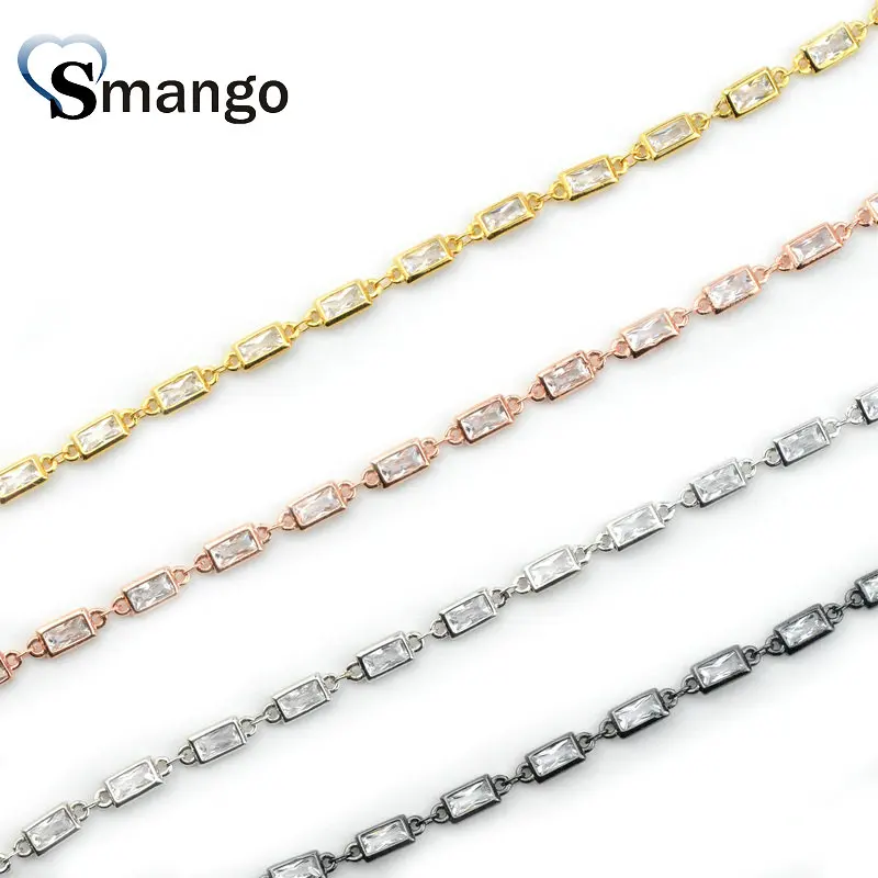 3Meters, Fashion Jewelry Accessories, Chain Setting CZ, DIY Accessories,Rectangle Shape,4 Plating Colors,can Mix Colors
3Meters, Fashion Jewelry Accessories, Chain Setting CZ, DIY Accessories,Rectangle Shape,4 Plating Colors,can Mix Colors