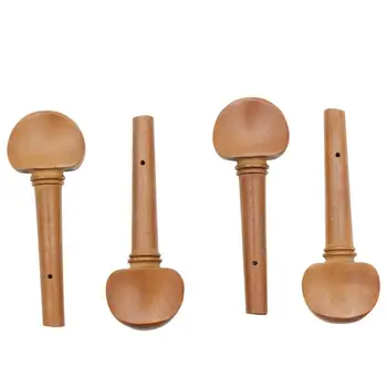 

4Pcs Violin Fiddle Tuning Peg Set Mahogany Ebony 4/4 Violin Part Tuning Pegs Tuners Open Hole String Instrument Accessories
