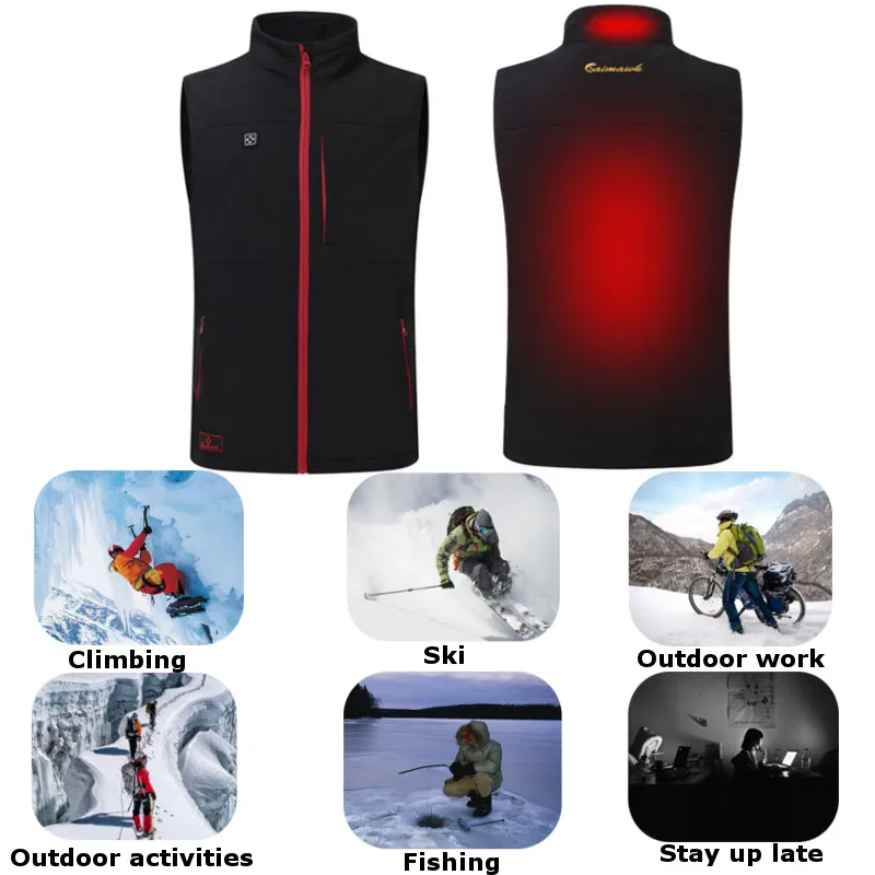 New Black Men Women Electric Heated Vest Heating Waistcoat Thermal Warm Clothing Feather Hot Sale Winter Jacket 
New Black Men Women Electric Heated Vest Heating Waistcoat Thermal Warm Clothing Feather Hot Sale Winter Jacket