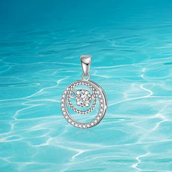Round pendant, real 925 sterling silver smart pendant women accessories with sparkling zircon
Round pendant, real 925 sterling silver smart pendant women accessories with sparkling zircon