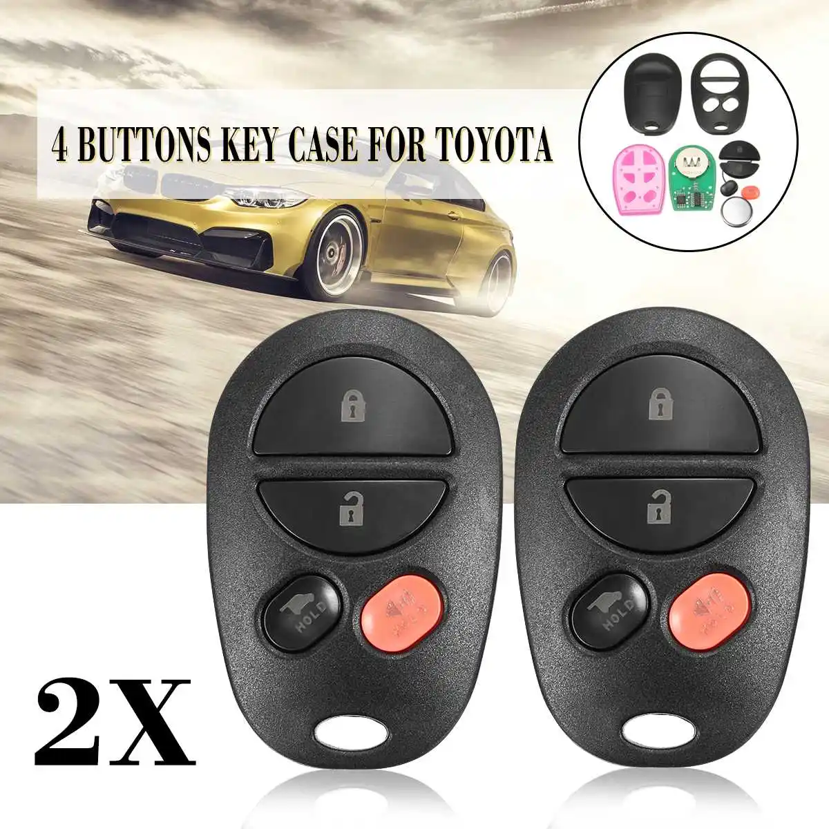 New Remote Car Keyless Entry Key Fob 3 Buttons /4 Button For Toyota Highlander Sienna Sequoia Tacoma Tundra For Toyota GQ43VT20T
New Remote Car Keyless Entry Key Fob 3 Buttons /4 Button For Toyota Highlander Sienna Sequoia Tacoma Tundra For Toyota GQ43VT20T