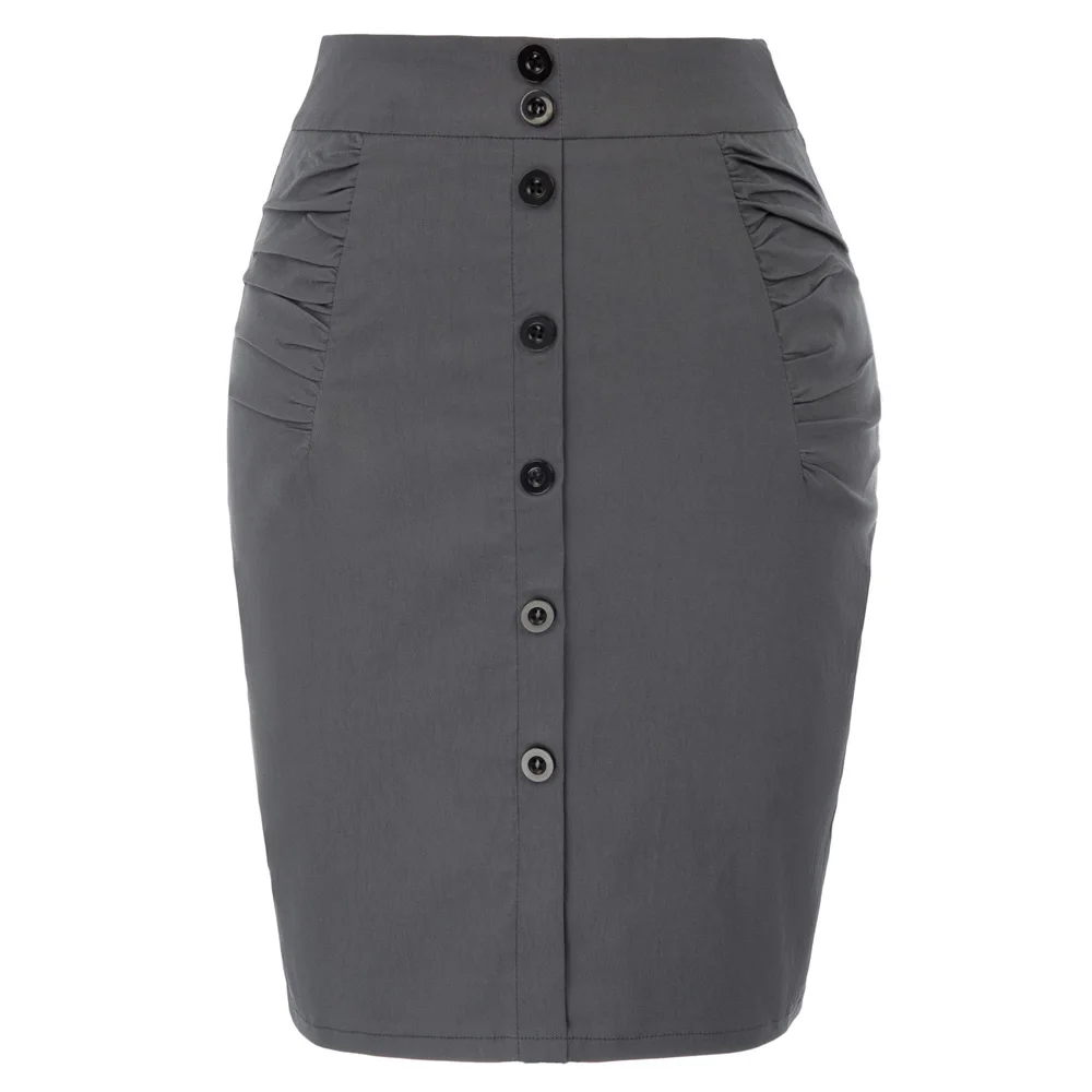 New Women pleated Buttons Decor Stretch skirt office lady party work wear solid elegant sexy Hips-wrapped Bodycon Pencil Skirt
New Women pleated Buttons Decor Stretch skirt office lady party work wear solid elegant sexy Hips-wrapped Bodycon Pencil Skirt