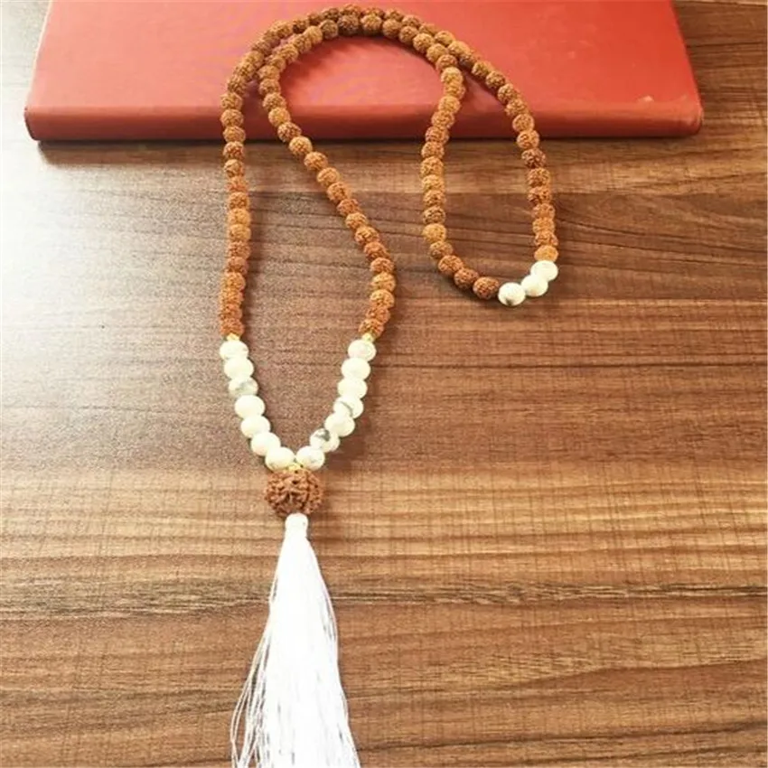 8MM 108 Natural Howlite Rudraksha Necklace Chakas Sutra Wristband Fancy energy Lucky chain Wrist Bless yoga Healing Hot
8MM 108 Natural Howlite Rudraksha Necklace Chakas Sutra Wristband Fancy energy Lucky chain Wrist Bless yoga Healing Hot