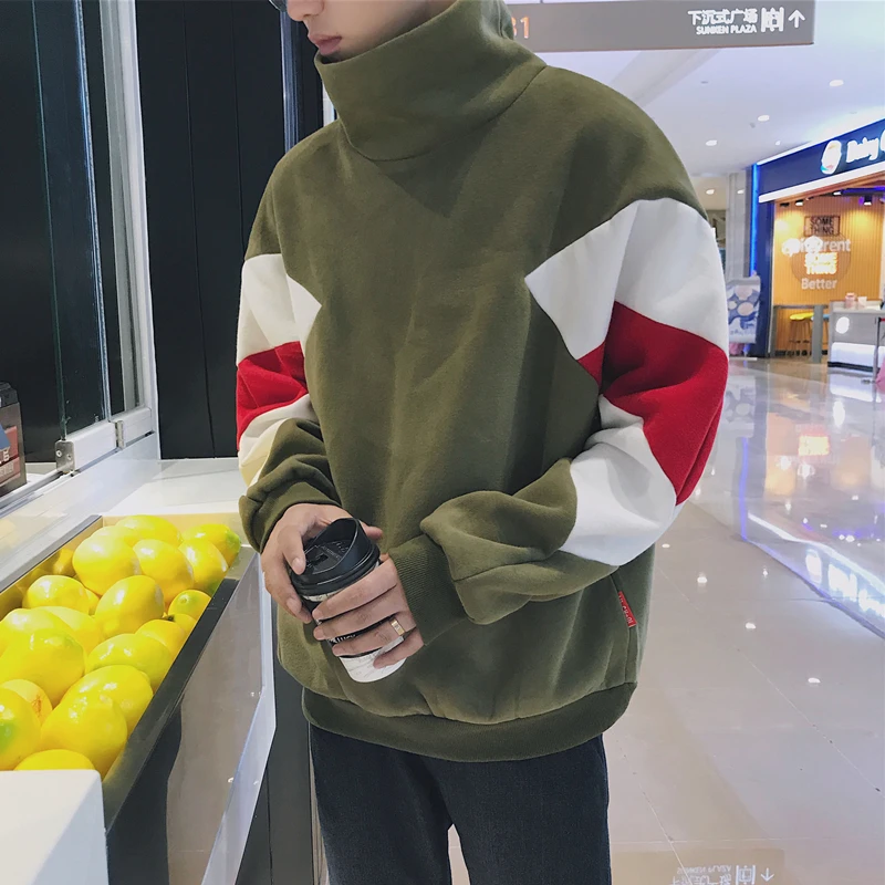 2018 Men's Fashion Half High Pullover Thicken Cashmere Loose Coats Hoodies Cotton Casual Clothes Sweatshirts Size M-XL
2018 Men's Fashion Half High Pullover Thicken Cashmere Loose Coats Hoodies Cotton Casual Clothes Sweatshirts Size M-XL