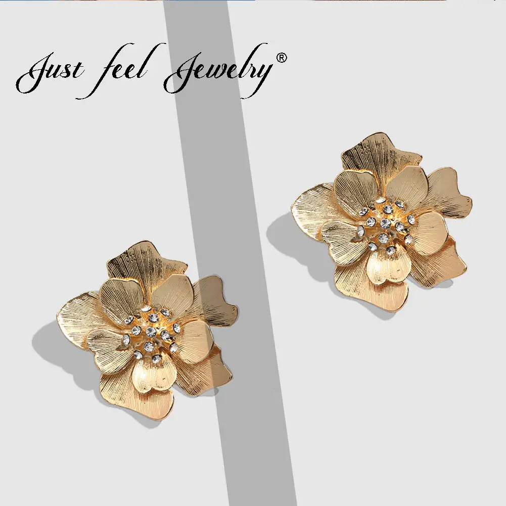 JUST FEEL 2019 New Gold Color Flower Stud Earrings For Women Crystal Bohemian Wedding Fashion Statement Earrings Vintage Jewelry
JUST FEEL 2019 New Gold Color Flower Stud Earrings For Women Crystal Bohemian Wedding Fashion Statement Earrings Vintage Jewelry