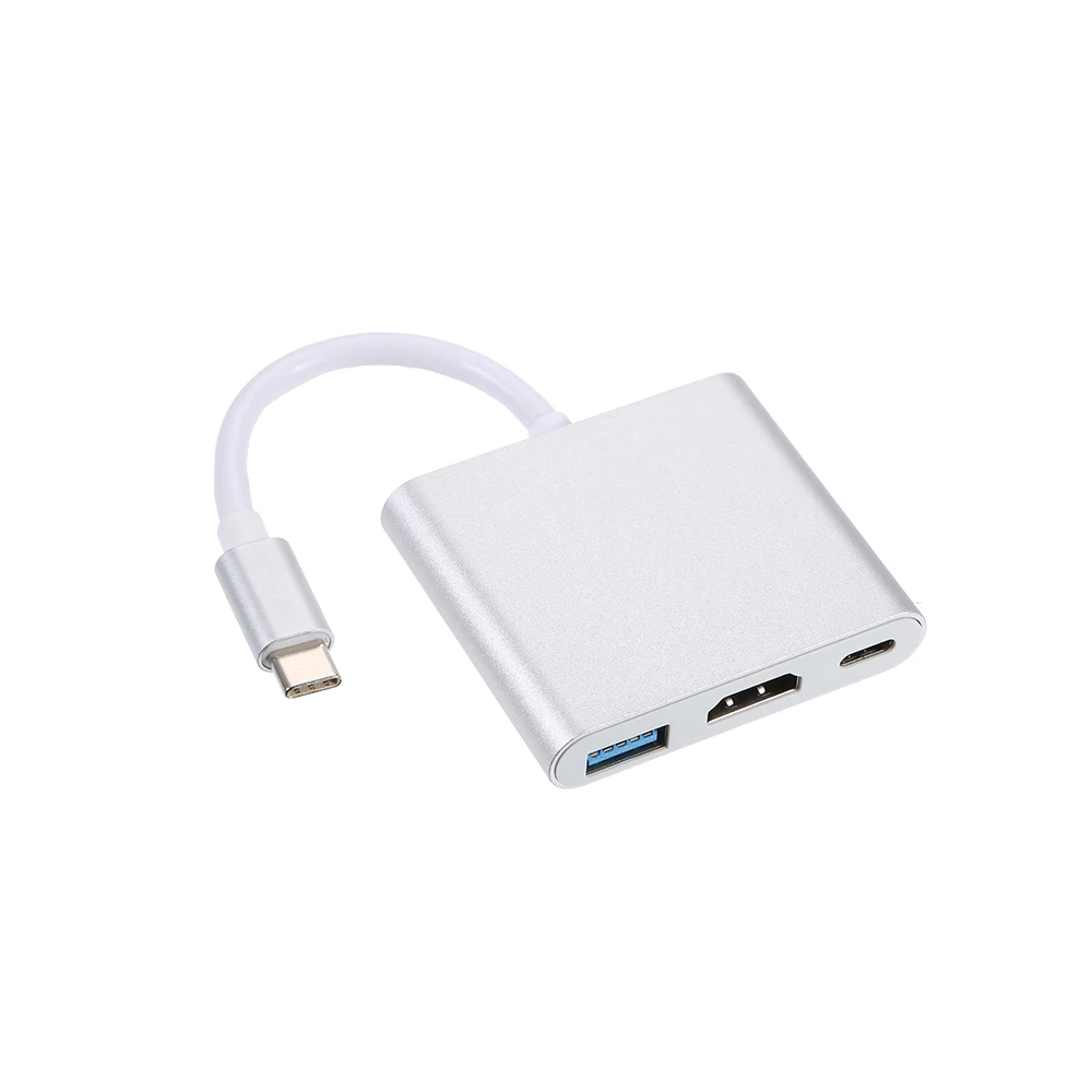 USB 3.1 Type-C to USB 3.0/ HD/ Type-C HUB USB-C 3-in-1 Adapter Dongle Dock Cable for Macbook Pro Dell XPS 13
USB 3.1 Type-C to USB 3.0/ HD/ Type-C HUB USB-C 3-in-1 Adapter Dongle Dock Cable for Macbook Pro Dell XPS 13