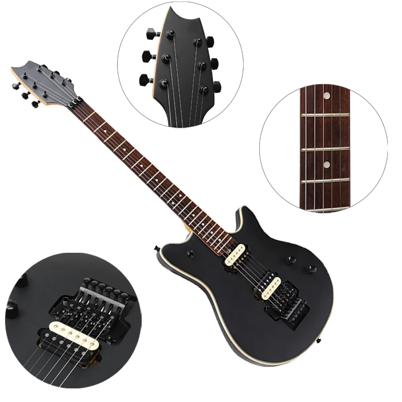 6 String 22 Frets Black Electric Guitar Wooden Hollow Fanned Closed Metal Electric Guitar Musical Stringed Instruments 90*31cm
6 String 22 Frets Black Electric Guitar Wooden Hollow Fanned Closed Metal Electric Guitar Musical Stringed Instruments 90*31cm
