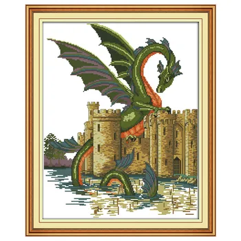 Dragon and castle Animal Pinting Chinese Counted Cross Stitch Patterns Kits Home Decor
Dragon and castle Animal Pinting Chinese Counted Cross Stitch Patterns Kits Home Decor