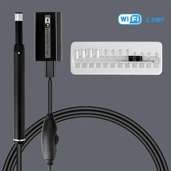 Wireless Otoscope WiFi Endoscope Camera 5.5mm HD 720P Lens Visual Ear Cleaning Earpick 6 Adjustable LED Lights for IOS Android
Wireless Otoscope WiFi Endoscope Camera 5.5mm HD 720P Lens Visual Ear Cleaning Earpick 6 Adjustable LED Lights for IOS Android