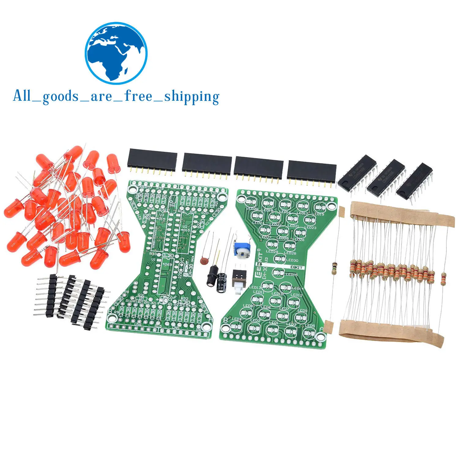 TZT DC 5V Red Blue Green LED Electronic Hourglass DIY Kit Speed Adjustable Funny Electronic DIY Kits LED Double Layer PCB Board
TZT DC 5V Red Blue Green LED Electronic Hourglass DIY Kit Speed Adjustable Funny Electronic DIY Kits LED Double Layer PCB Board