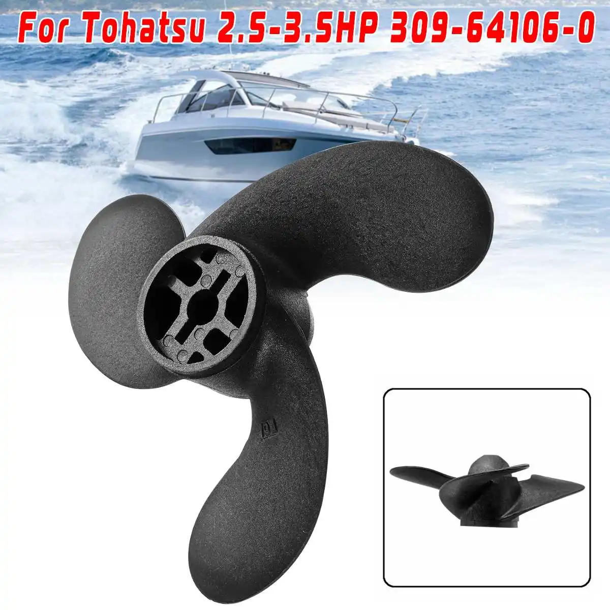 11.1 x 13 Aluminum Boat Propeller For Tohatsu//Nissan Outboard 35-50HP 3T5B645270