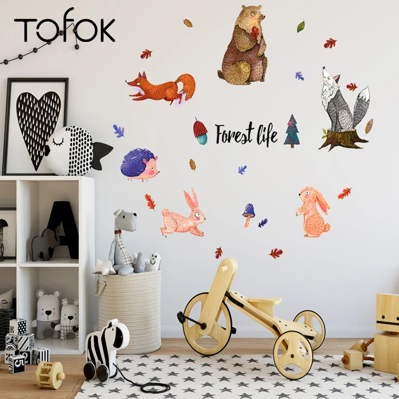 Tofok Forest Animal Fox Wolf Plane Wall Sticker Kids Room Cabinet Staircase Home Decor Nursery Mural Lovely Wallpaper
Tofok Forest Animal Fox Wolf Plane Wall Sticker Kids Room Cabinet Staircase Home Decor Nursery Mural Lovely Wallpaper
