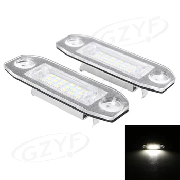 For Volvo C30 S40 6500K Car SMD LED Number License Plate Light Lamp ICE White 2PCS Automobile Lighting Part Accessories