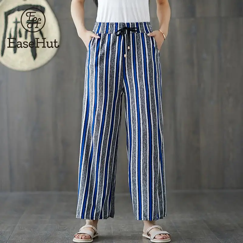 EaseHut New Women Loose Casual Pant Elastic High Waist Wide Legs Pants traight Stripe Printed Slim Pant Trousers pantalon femme
EaseHut New Women Loose Casual Pant Elastic High Waist Wide Legs Pants traight Stripe Printed Slim Pant Trousers pantalon femme