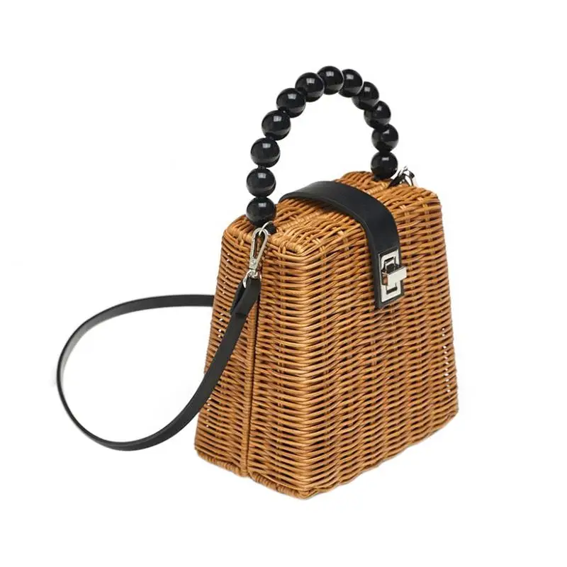 Bead Hand-Woven Straw Bag Women Small Tote Bags For Summer Travel Handle Bag Ladies Shoulder For Girl
Bead Hand-Woven Straw Bag Women Small Tote Bags For Summer Travel Handle Bag Ladies Shoulder For Girl