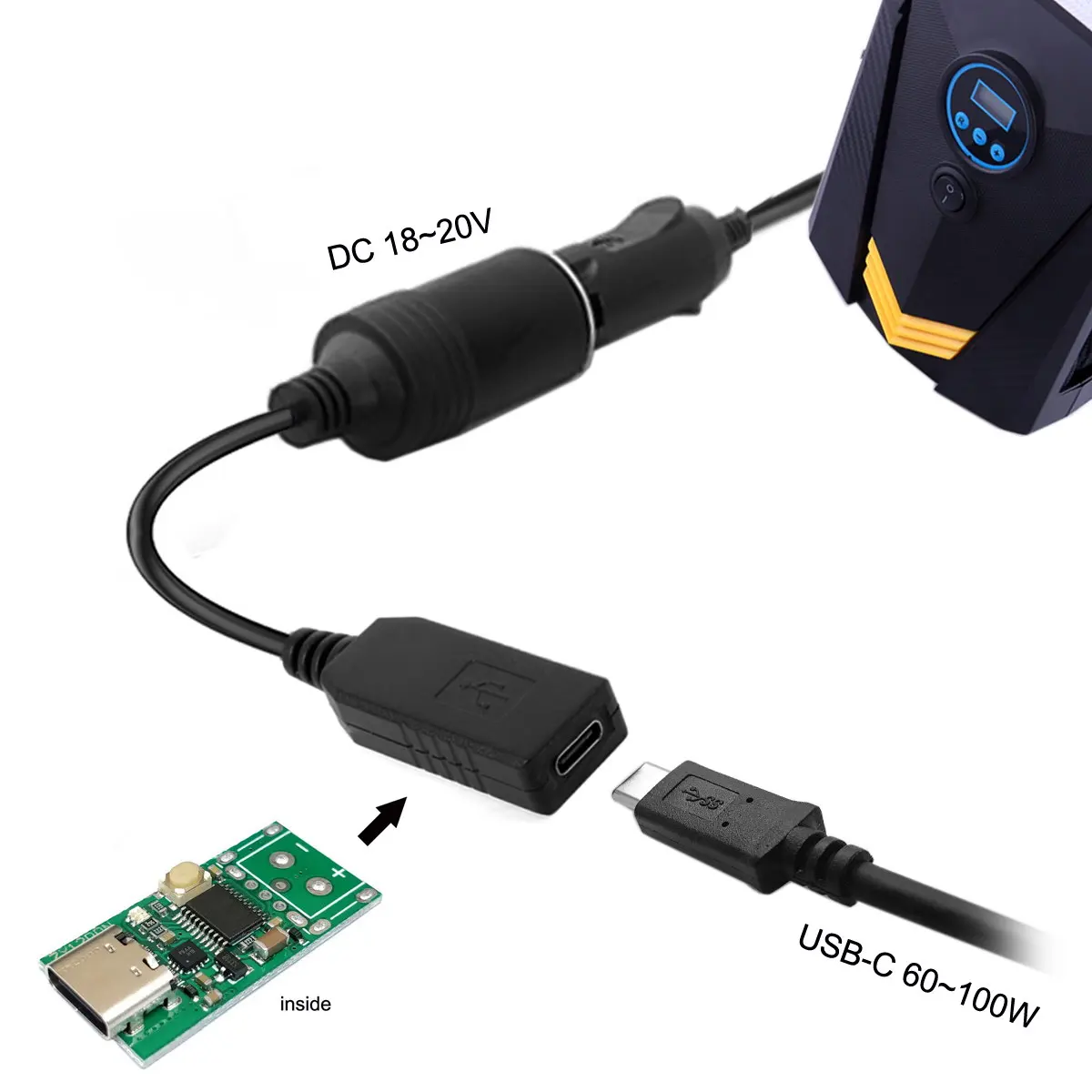 10pcs/lot Cablecc Type C USB 3.1 USB-C to Cigarette Lighter Plug Receptacle Charger Cable 20V 100W Auto Interior Accessories
10pcs/lot Cablecc Type C USB 3.1 USB-C to Cigarette Lighter Plug Receptacle Charger Cable 20V 100W Auto Interior Accessories
