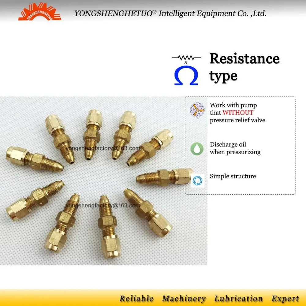 Brass proportion oil flow metering unit resistance oil distributor include nut PSS
Brass proportion oil flow metering unit resistance oil distributor include nut PSS