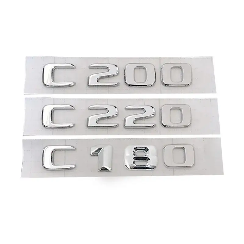 3D Chrome Car Model Refitting Badge Sticker Car Trunk Rear Emblem Badge Chrome Letters For Mercedes C-Class C180 C200 C220
3D Chrome Car Model Refitting Badge Sticker Car Trunk Rear Emblem Badge Chrome Letters For Mercedes C-Class C180 C200 C220