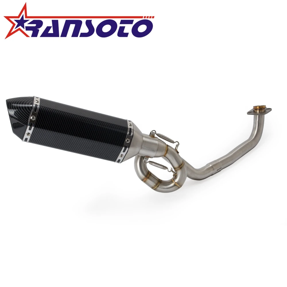 RANSOTO Motorcycle Exhaust System Header Slip On Middle Pipe Front Pipe For YAMAHA NVX 155 125 AEROX155 2016-2018 with Muffler
RANSOTO Motorcycle Exhaust System Header Slip On Middle Pipe Front Pipe For YAMAHA NVX 155 125 AEROX155 2016-2018 with Muffler