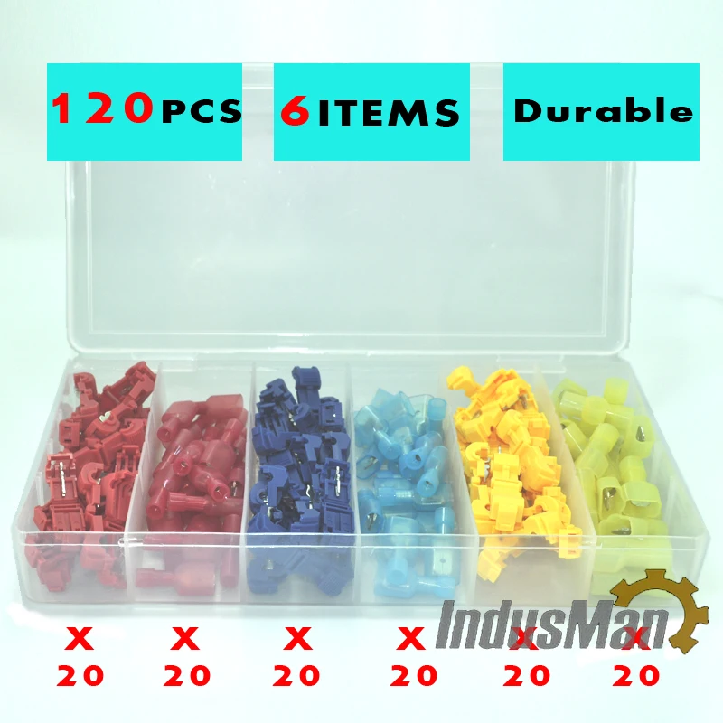 120PCS/60pairs combo Scotch Lock Quick Splice Wire Connectors Terminals Crimp Electrical Car Audio 22-10AWG Wire Set
120PCS/60pairs combo Scotch Lock Quick Splice Wire Connectors Terminals Crimp Electrical Car Audio 22-10AWG Wire Set
