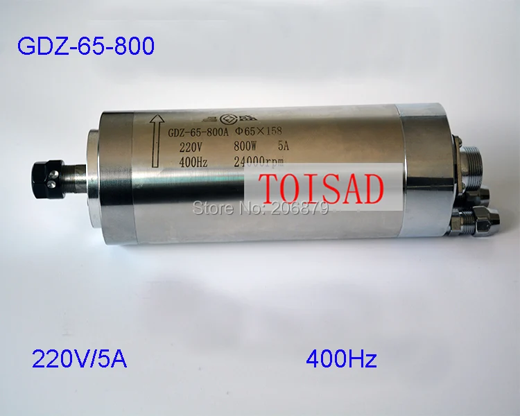 Water Cooling Spindle GDZ-65-800A 0.8Kw CNC 800W Spindle Motor Dia.65mm ER11 220V 5A
Water Cooling Spindle GDZ-65-800A 0.8Kw CNC 800W Spindle Motor Dia.65mm ER11 220V 5A