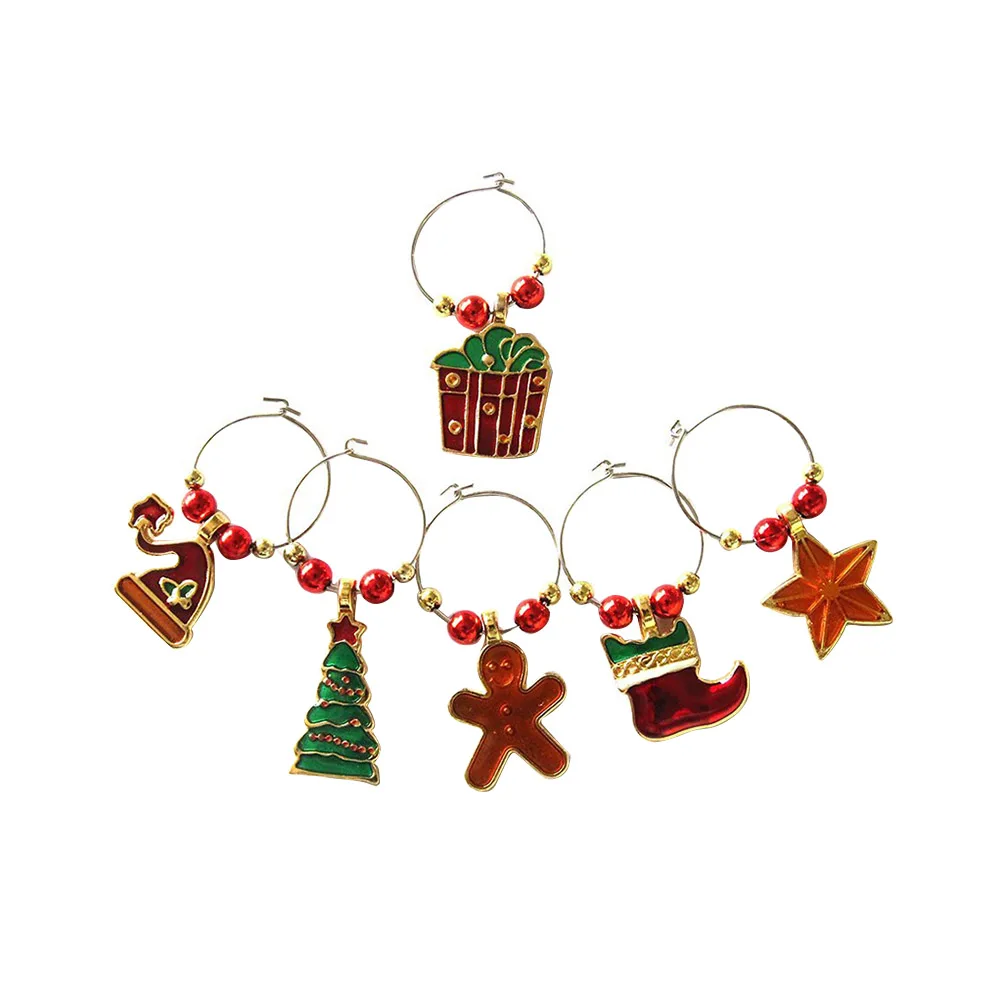 6pcs Wine Glass Charms Christmas Theme Glass Goblet Tags Drink Markers With Simple Buckle Design Home Festival Party
6pcs Wine Glass Charms Christmas Theme Glass Goblet Tags Drink Markers With Simple Buckle Design Home Festival Party