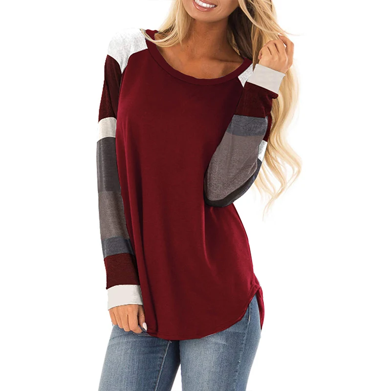 Korean Fashion Women Contrast Print T-shirt Raglan Long Sleeves O Neck Splicing Shirt Loose Casual Basic Tees Tops Tunics Female
Korean Fashion Women Contrast Print T-shirt Raglan Long Sleeves O Neck Splicing Shirt Loose Casual Basic Tees Tops Tunics Female