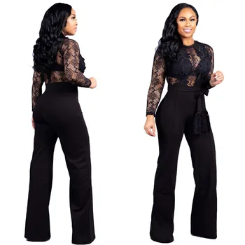 Women Jumpsuits Sexy Clubwear Lace Hollow Out Backless Romper O Neck Full Length Sleeve Straight Solid Streetwear Casual Summer
Women Jumpsuits Sexy Clubwear Lace Hollow Out Backless Romper O Neck Full Length Sleeve Straight Solid Streetwear Casual Summer