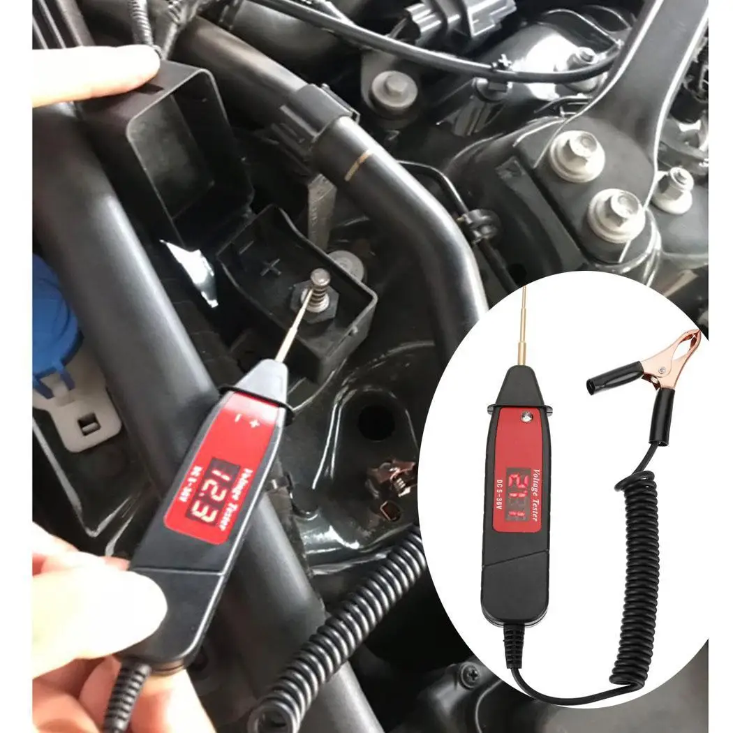 WOOKRAYS DC5-36V Car Digital Electric Voltage Test Pen Auto Circuit Tester Probe Detector Car Diagnostic Tool 1.65m Spring Line
WOOKRAYS DC5-36V Car Digital Electric Voltage Test Pen Auto Circuit Tester Probe Detector Car Diagnostic Tool 1.65m Spring Line