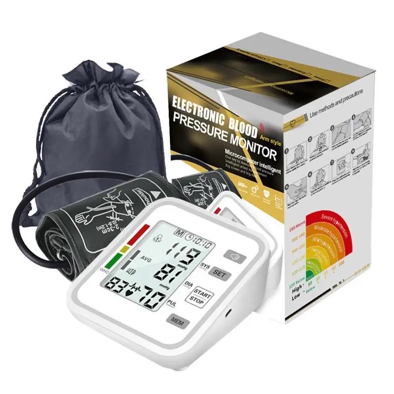 Digital Upper Arm Blood Pressure Automatic Electronic Sphygmomanometer Blood Pressure Heart Beat Meter Machine Tonometer Tool
Digital Upper Arm Blood Pressure Automatic Electronic Sphygmomanometer Blood Pressure Heart Beat Meter Machine Tonometer Tool