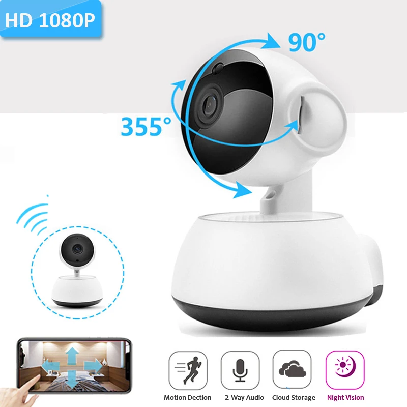 HD 1080P Wireless IP Camera Home Security Surveillance Camera Panoramic Two Way Audio Night Vision CCTV WiFi IP Cam Baby Monitor
HD 1080P Wireless IP Camera Home Security Surveillance Camera Panoramic Two Way Audio Night Vision CCTV WiFi IP Cam Baby Monitor