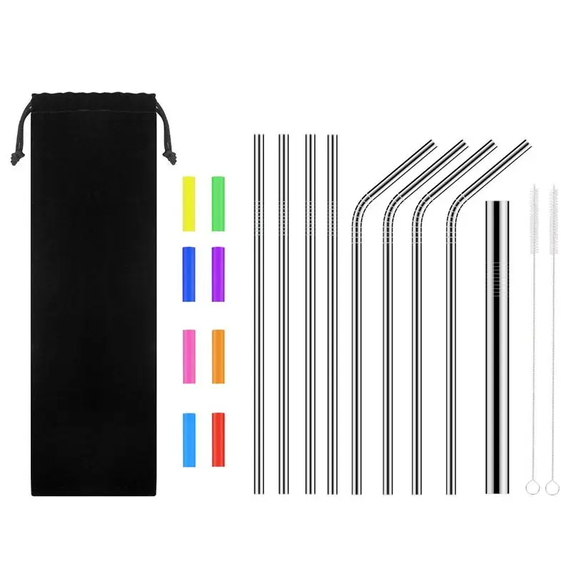 Stainless Steel Straws Reusable Metal Drinking Straws Eco Friendly for Smoothies, Cocktails, Juice and Hot Drinks(4 Straight+4
Stainless Steel Straws Reusable Metal Drinking Straws Eco Friendly for Smoothies, Cocktails, Juice and Hot Drinks(4 Straight+4