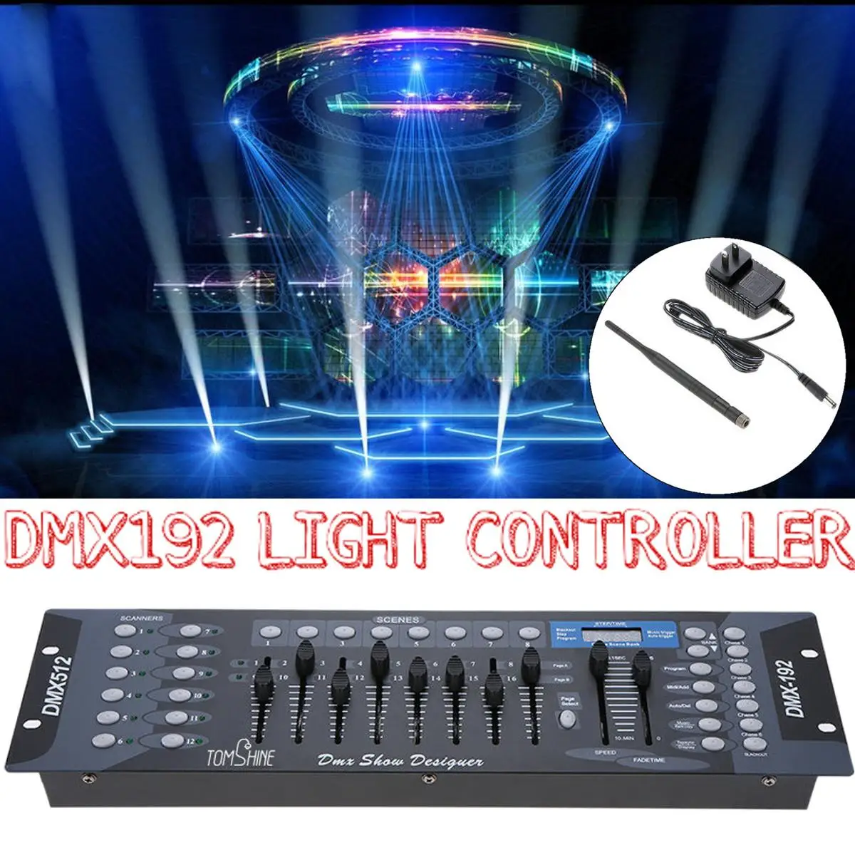 192 DMX Controller DJ Equipment DMX 512 Console Stage Lighting For LED Par Moving Head Spotlights DJ Controller US Plug
192 DMX Controller DJ Equipment DMX 512 Console Stage Lighting For LED Par Moving Head Spotlights DJ Controller US Plug