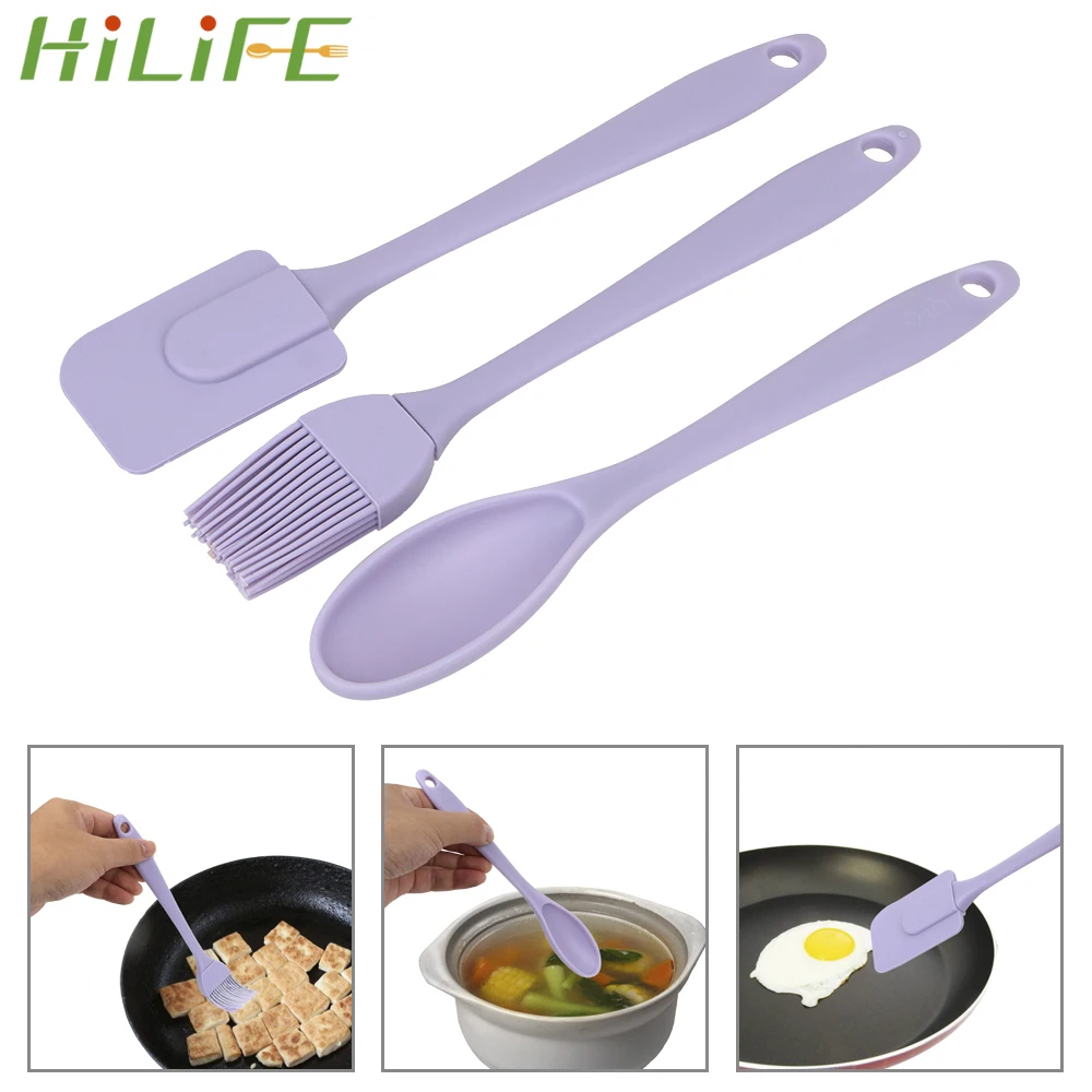 HILIFE 3Pcs/set Heat Resistant Utensils Set Cooking Tools Silicone Kitchen Accessories Kitchen Tools Spatula Spoon Brush
HILIFE 3Pcs/set Heat Resistant Utensils Set Cooking Tools Silicone Kitchen Accessories Kitchen Tools Spatula Spoon Brush