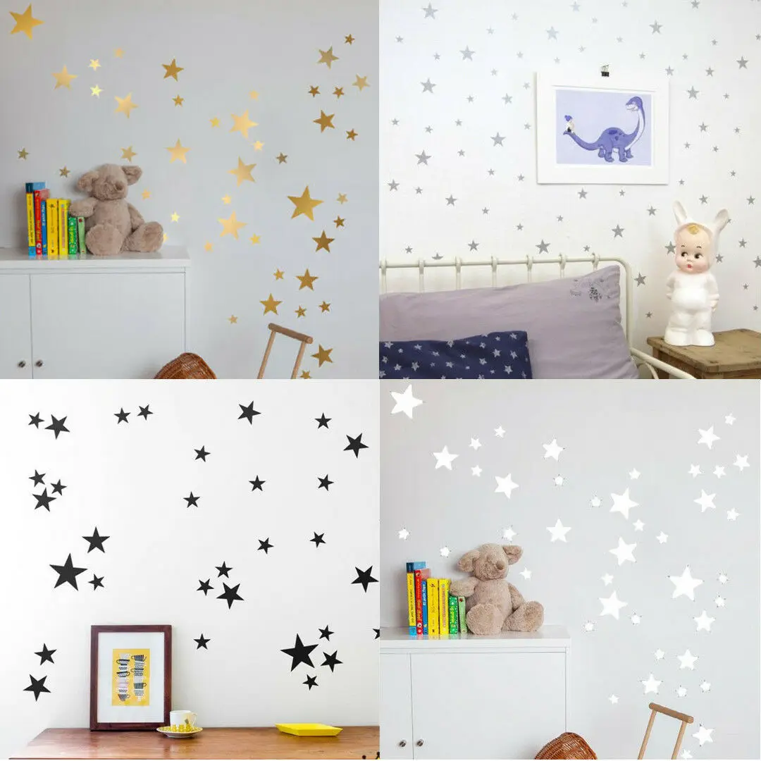 Мультяшные Звездные настенные наклейки для детских комнат домашний декор