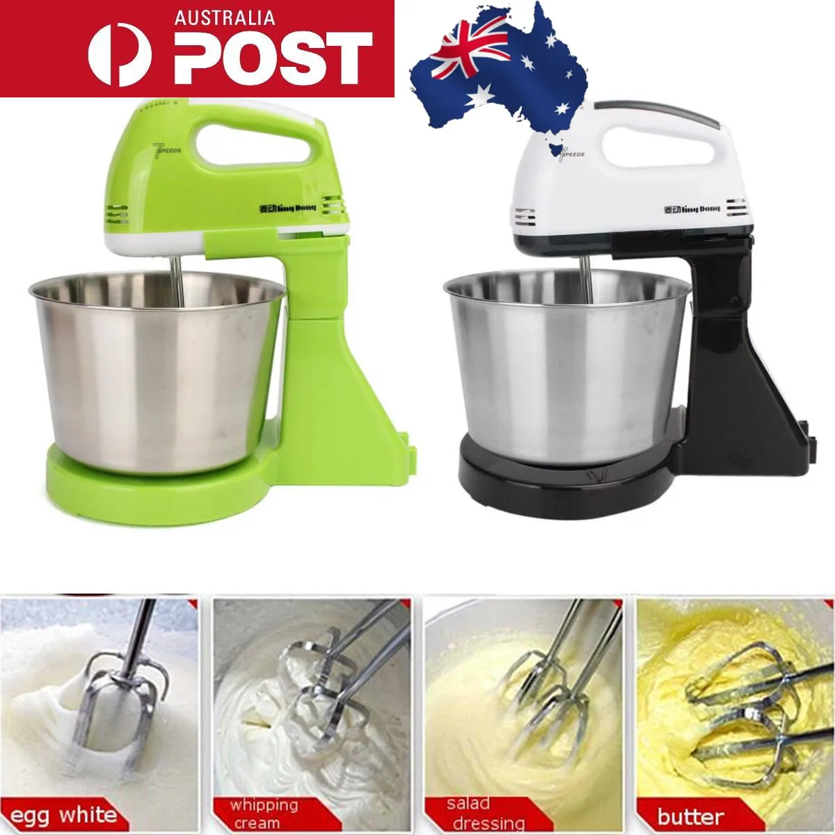 ABS+ Stainless 7 Speed Electric Eggs Stand Mixer Hand Countertop Eggs Batter Beater Kitchen Homemade Cakes Muffins Baking Tools
ABS+ Stainless 7 Speed Electric Eggs Stand Mixer Hand Countertop Eggs Batter Beater Kitchen Homemade Cakes Muffins Baking Tools