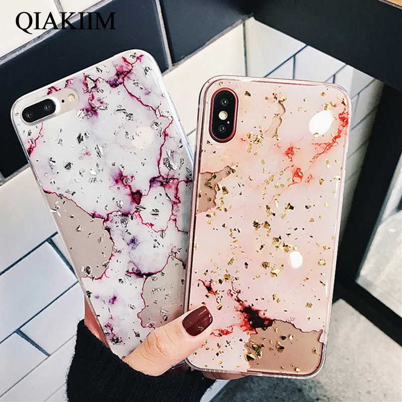 Glitter Bling Gold Foil Marble Phone Cases For iPhone X XS Max XR 8 7 6 6S Plus 5 5S SE Case Glossy Crack Texture Soft TPU Cover
Glitter Bling Gold Foil Marble Phone Cases For iPhone X XS Max XR 8 7 6 6S Plus 5 5S SE Case Glossy Crack Texture Soft TPU Cover