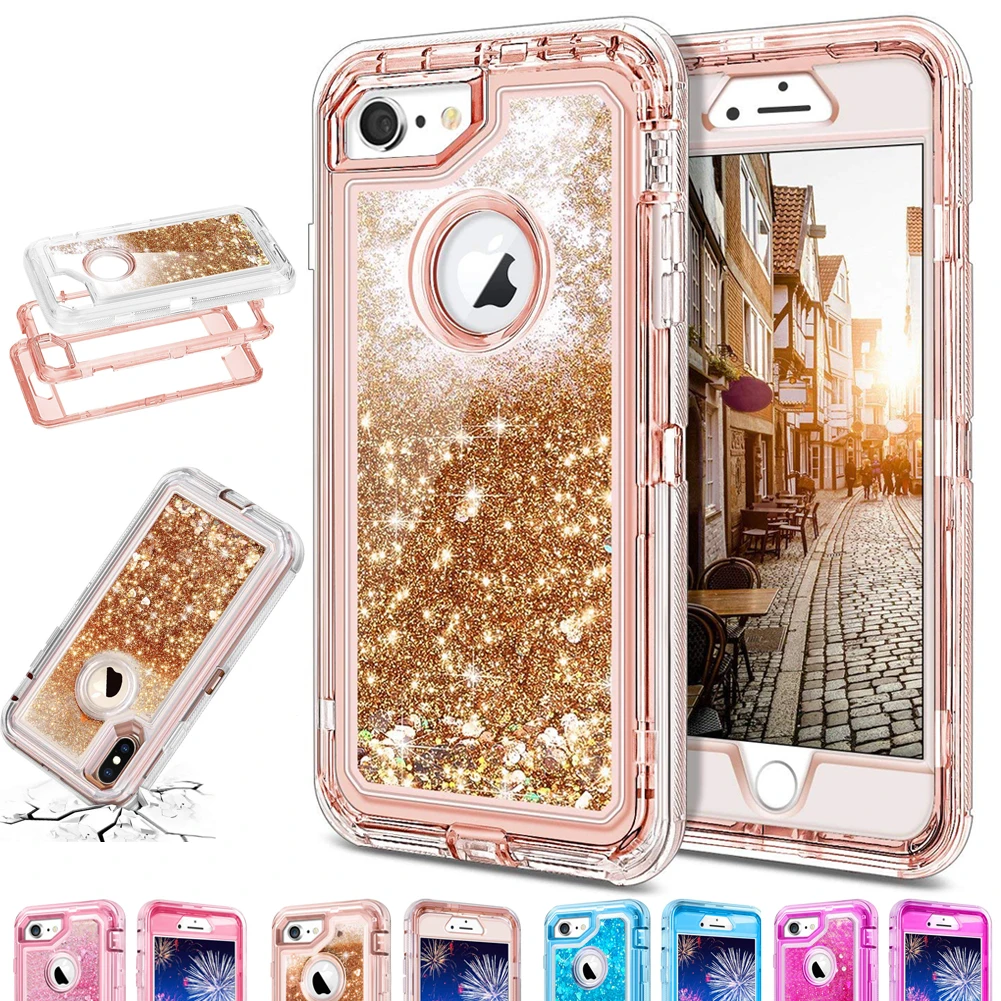 Hybrid 3D Glitter Armor Case for iPhone XS Max/XR Dynamic Quicksand Shockproof Phone Covers for iPhone 8 7 Wholesale Lots 10 Pcs
Hybrid 3D Glitter Armor Case for iPhone XS Max/XR Dynamic Quicksand Shockproof Phone Covers for iPhone 8 7 Wholesale Lots 10 Pcs