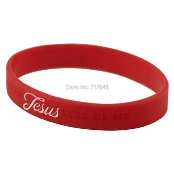 100pcs More of Jesus Less of Me Faith wristband silicone bracelets free shipping by epacket A
100pcs More of Jesus Less of Me Faith wristband silicone bracelets free shipping by epacket A