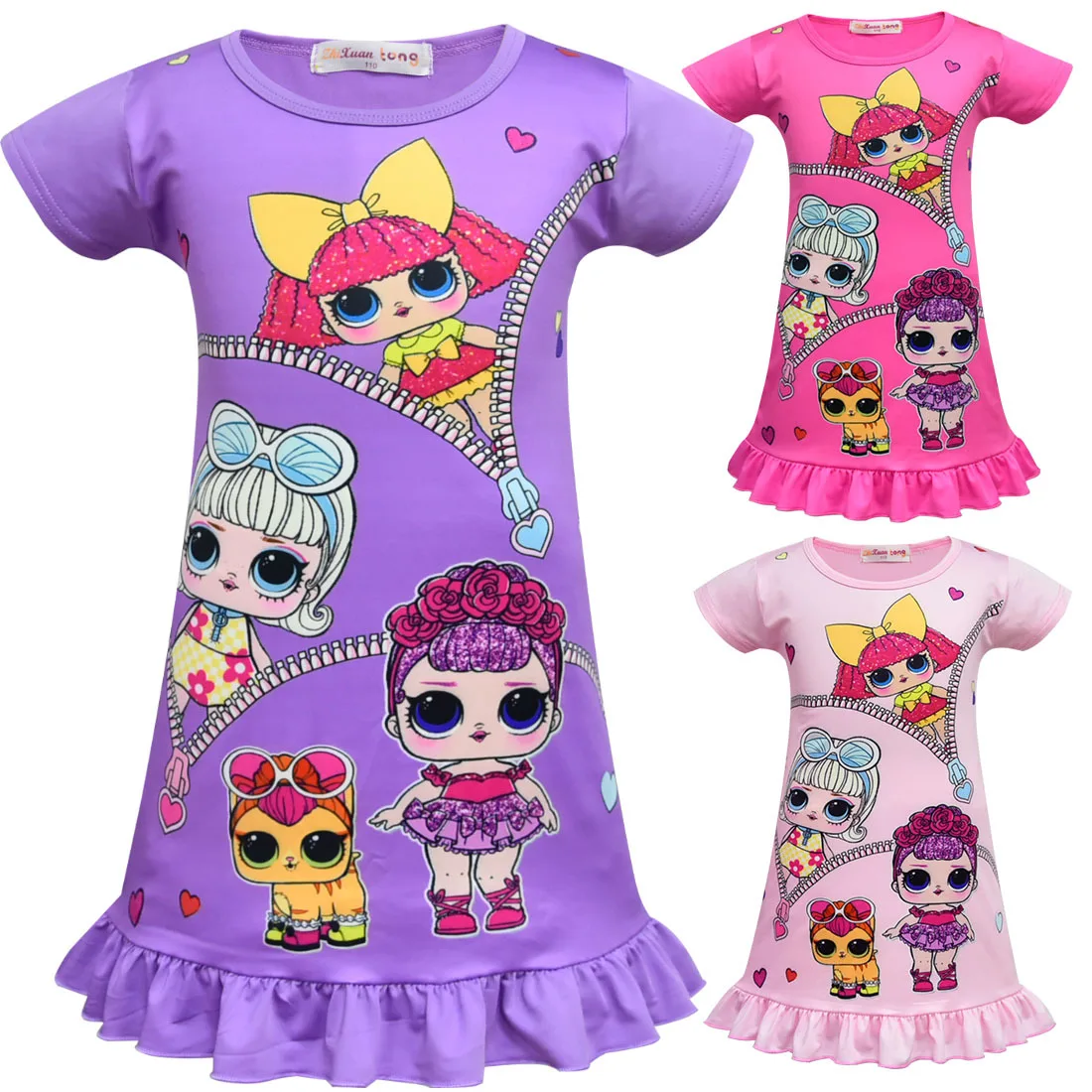 New Style Girls Dress Children Summer Sleepwear Printed Cartoon Causal Dresses Girl Clothes Kids Vestidos
New Style Girls Dress Children Summer Sleepwear Printed Cartoon Causal Dresses Girl Clothes Kids Vestidos