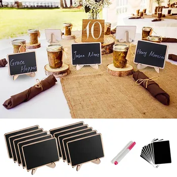 10PCS Mini Wood Blackboards Chalkboards with Stands 10PCS Labels 2PCS Liquid Pens for Wedding Party Daily Home Desktop Decor
10PCS Mini Wood Blackboards Chalkboards with Stands 10PCS Labels 2PCS Liquid Pens for Wedding Party Daily Home Desktop Decor