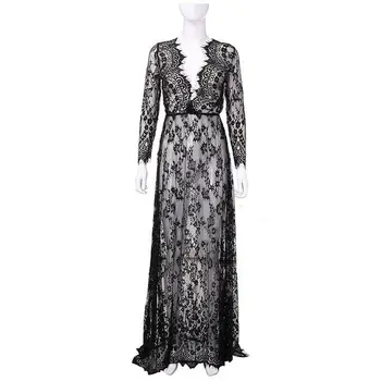 US Stock Ladies Maxi Lace See-through Evening Party Dress Long Sleeve Ball Gown Solid
US Stock Ladies Maxi Lace See-through Evening Party Dress Long Sleeve Ball Gown Solid