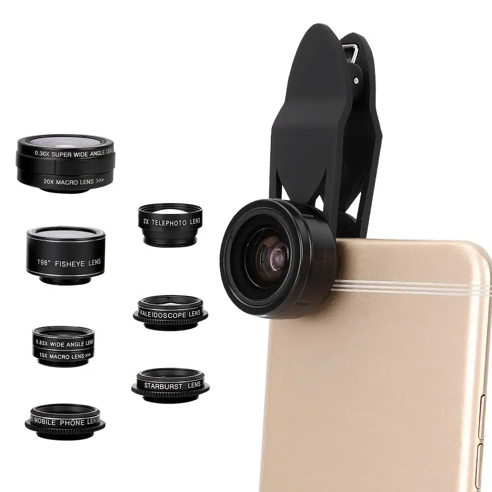 9 in 1 Fisheye Wide Angle Macro Lens Telescope Telephoto Lenses CPL for Mobile Phone with Storage Bag
9 in 1 Fisheye Wide Angle Macro Lens Telescope Telephoto Lenses CPL for Mobile Phone with Storage Bag
