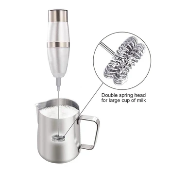 HOME-Electric Handheld Milk Frother Foamer Egg Beater Double Spring Triple Spring Whisk Head Stainless Steel Drink Mixer Coffe
HOME-Electric Handheld Milk Frother Foamer Egg Beater Double Spring Triple Spring Whisk Head Stainless Steel Drink Mixer Coffe