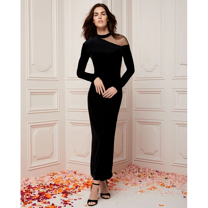 sexy transparent one shoulder sheer club dress black /navy blue long sleeve velvet dress round neck ankle length long maxi dress
sexy transparent one shoulder sheer club dress black /navy blue long sleeve velvet dress round neck ankle length long maxi dress