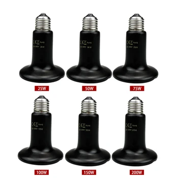 6 Pcs Pet Reptile Heating Lamp 25/50/75/100/150/200W Turtle Ceramic Infrared Lamp Reptile Bulb Temperature Control 220v-240
6 Pcs Pet Reptile Heating Lamp 25/50/75/100/150/200W Turtle Ceramic Infrared Lamp Reptile Bulb Temperature Control 220v-240